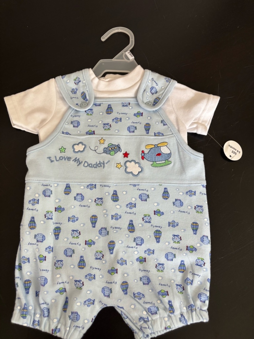 Baby Boys Blue 'I Love My Daddy' One-Piece Romper